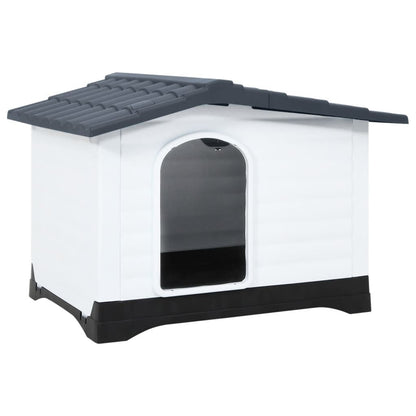 Vidaxl Casa Para Perro Gris 90,5x68x66 Cm Polipropileno_0