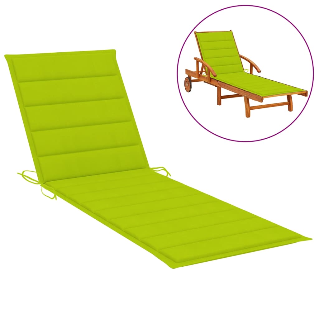 Tumbona Doble Y Cojines Verde Brillante Madera Pino Impregnada_3