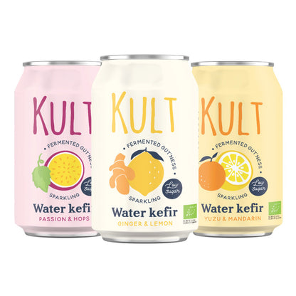 Agua de kefir Yuzu y Mandarina KULT 330 ml