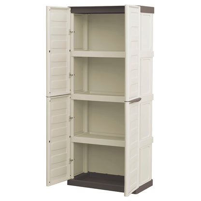 Armario De Altura Completa En Polipropileno, Color Marfil Y Taupe, L 700 X P 390 X H 1.650 Mm_3