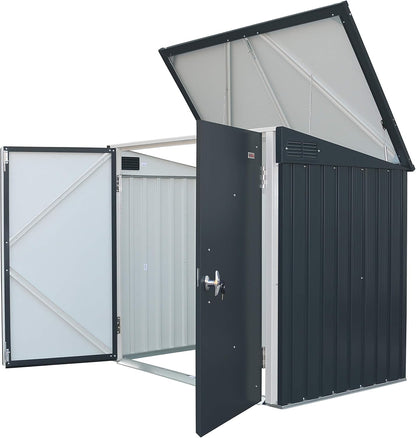 Duramax - Arcón Guarda Cubos De Exterior -  770l - Metal - Color Gris Antracita_4