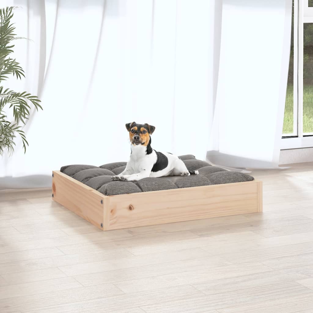 Cama Para Perros Madera Maciza De Pino 51,5x44x9 Cm / Vetonek_0