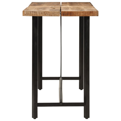 Mesa Alta De Hierro Y Madera Maciza De Mango 150x70x107 Cm_1