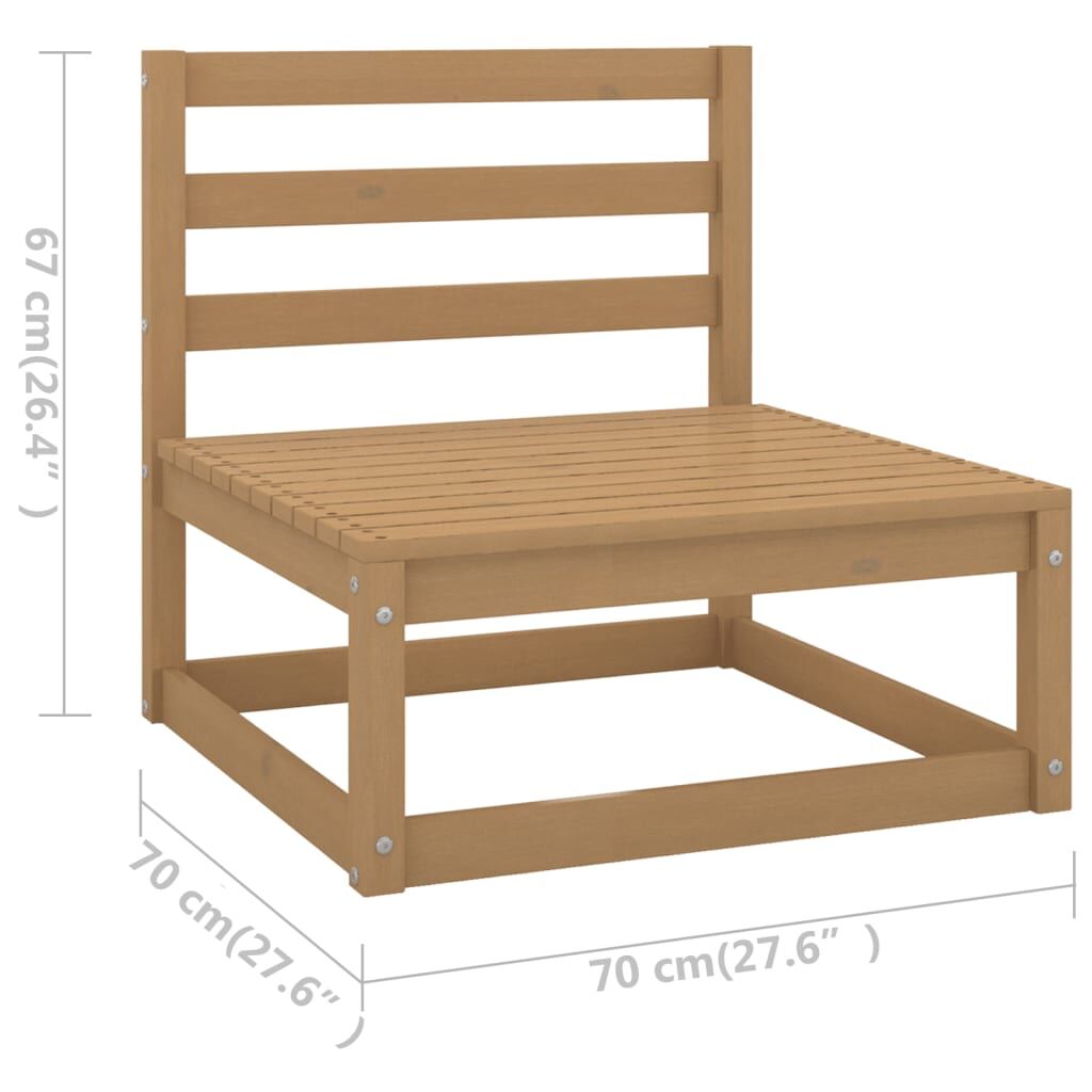 Vidaxl Muebles De Jardín 13 Piezas Con Cojines Madera De Pino Maciza_2