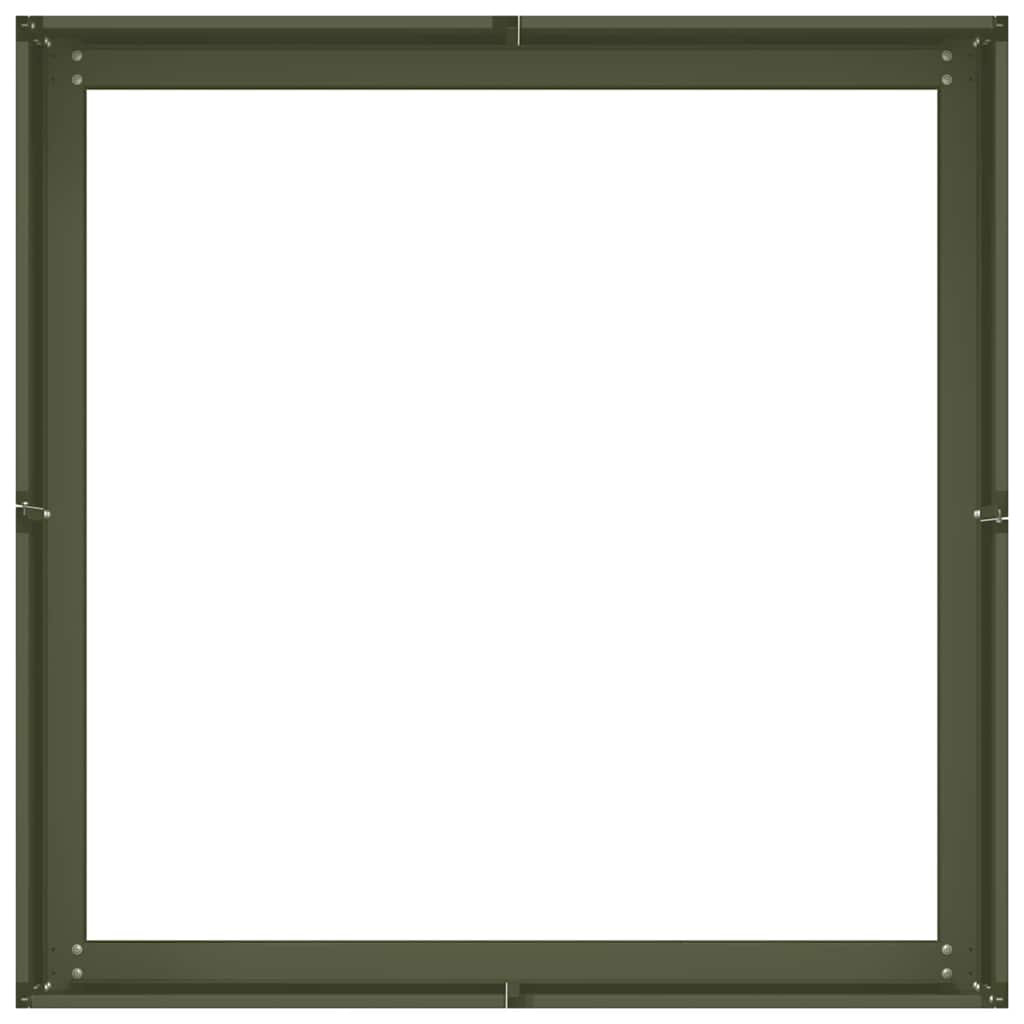 Jardinera Acero Verde Oliva 80x80x30 Cm_4