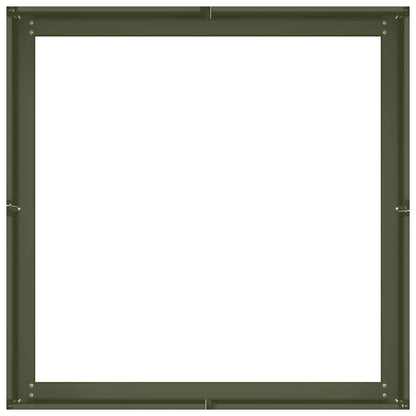 Jardinera Acero Verde Oliva 80x80x30 Cm_4