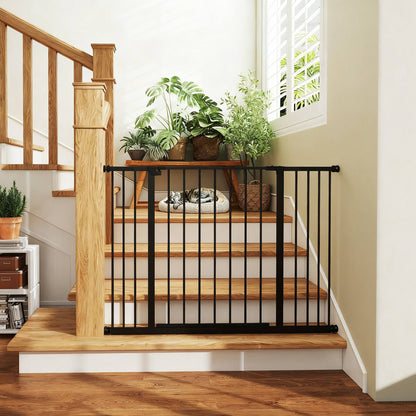 Pawhut Barrera De Seguridad Extensible Puertas Escaleras Metálica Para Perros_3