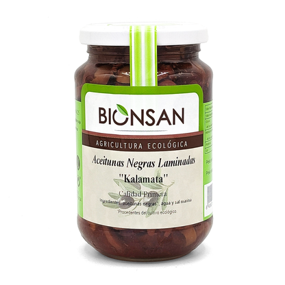 Aceitunas Negras Laminadas Kalamata Ecológicas 170gr