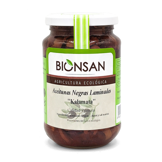 Aceitunas Negras Laminadas Kalamata Ecológicas 170gr