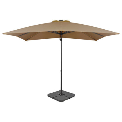 Vidaxl Sombrilla De Jardín Con Base Portátil Gris Taupe_0
