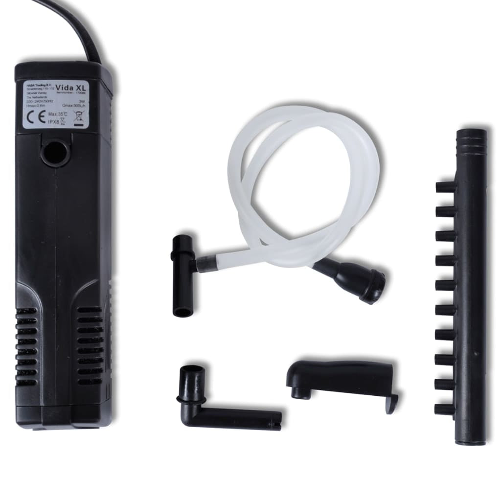 Vidaxl Bomba De Filtro De Acuario Con Carbón Activo 300l/h_3