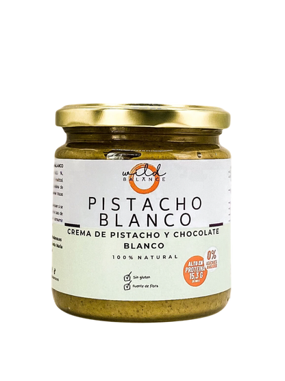 Pistacho Blanco - Crema De Pistacho Y Chocolate Blanco Sin Azúcar 100% Natural - 350 Gr_0