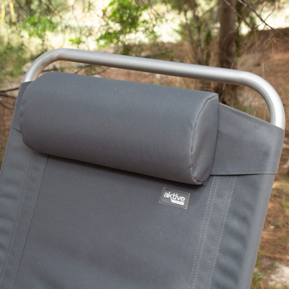 Aktive Silla Plegable Jardín Gris Reclinable 6 Posiciones_2