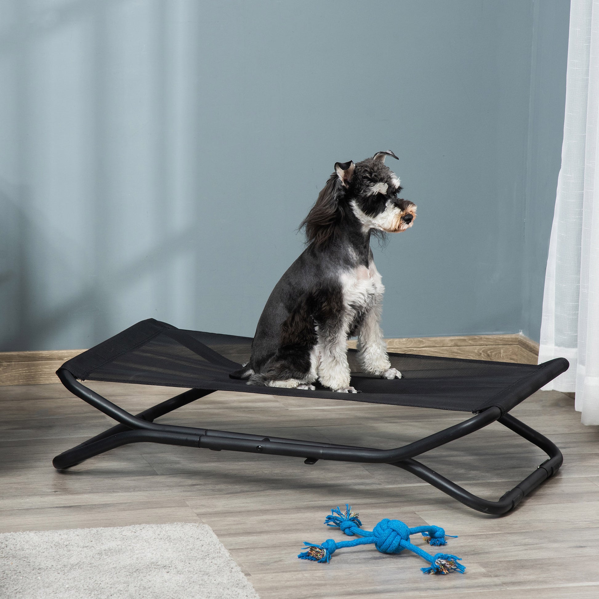 Pawhut Cama Elevada Para Perros Plegable Con Malla Transpirable 92x56,5x19,5cm_1