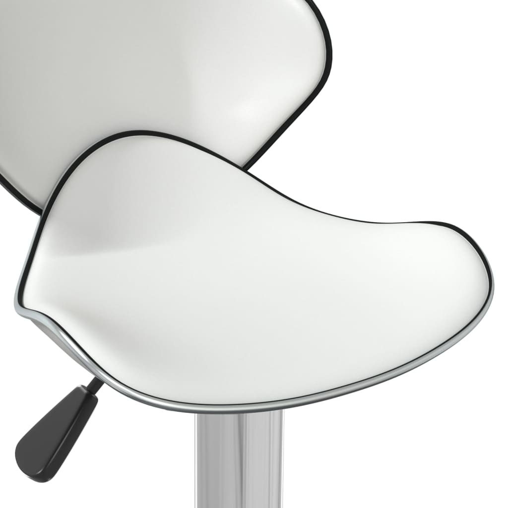 Taburete De Cocina Cuero Sintético Blanco_5