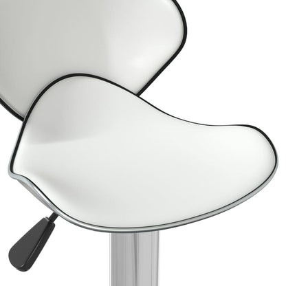 Taburete De Cocina Cuero Sintético Blanco_5