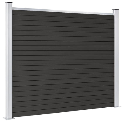 Panel De Valla Wpc Gris 180x146 Cm / Vetonek_1