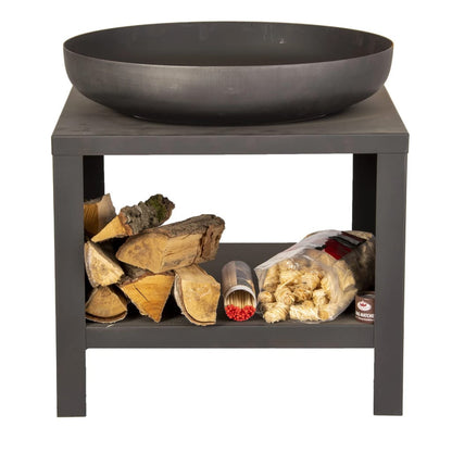 Esschert Design Brasero Con Almacenaje Para Leña Negro 62 Cm_3
