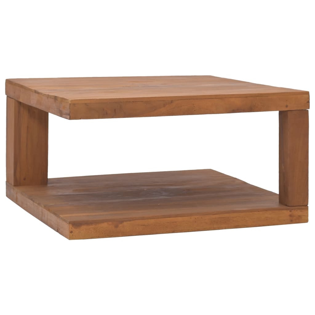Mesa De Centro Madera Maciza De Teca 65x65x33 Cm_2