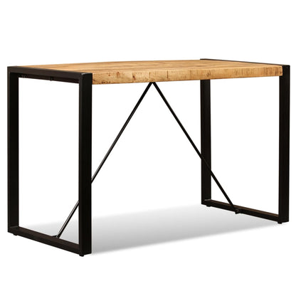 Mesa De Comedor De Madera Maciza De Mango Rugosa 120 Cm_0
