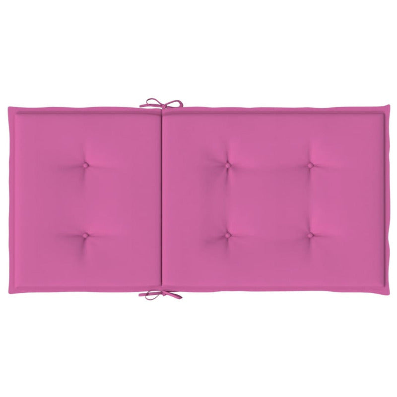 Vidaxl Cojines Para Silla Con Respaldo Bajo 2 Uds Tela Rosa_5