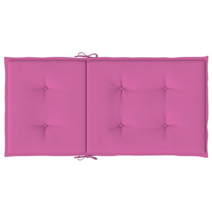 Vidaxl Cojines Para Silla Con Respaldo Bajo 2 Uds Tela Rosa_5