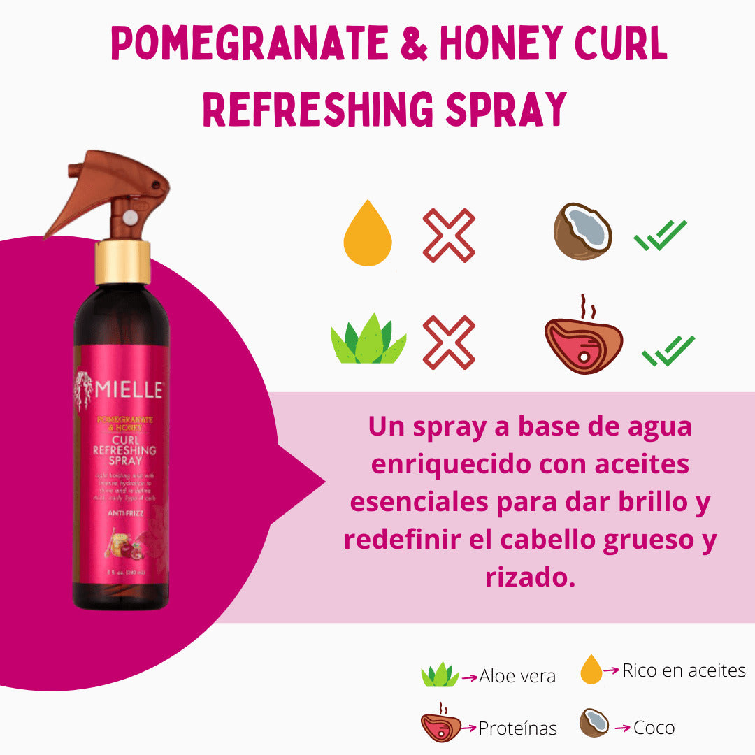 Spray Refrescante De Rizos Pomegranate And Honey Mielle Organics 240ml_1