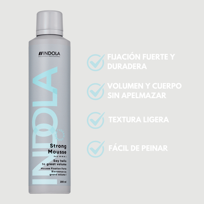 Indola Pack Styling Profesional – Laca + Espuma Fijación Duradera – 500ml + 200ml_4