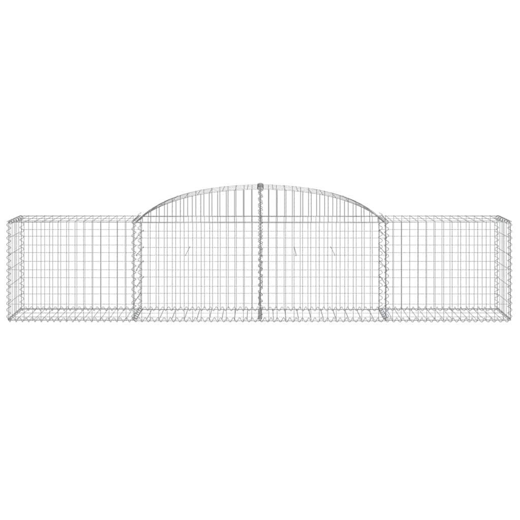 Cestas De Gaviones 11 Uds Forma De Arco Hierro 300x50x60/80 Cm_3