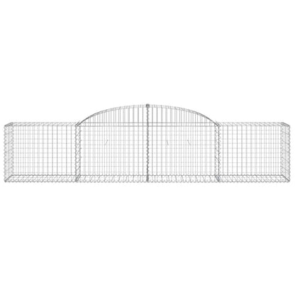 Cestas De Gaviones 11 Uds Forma De Arco Hierro 300x50x60/80 Cm_3