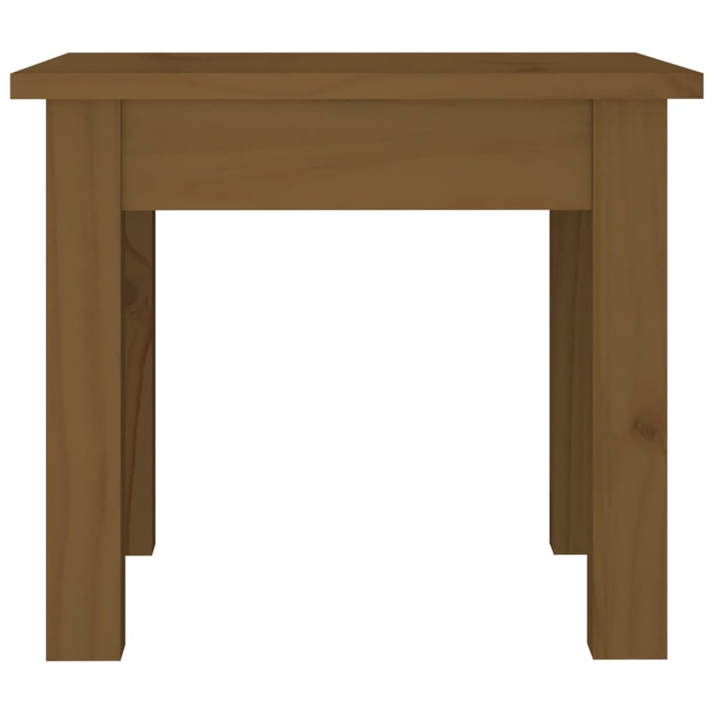 Mesa De Centro Madera Maciza De Pino Marrón Miel 35x35x30 Cm_1