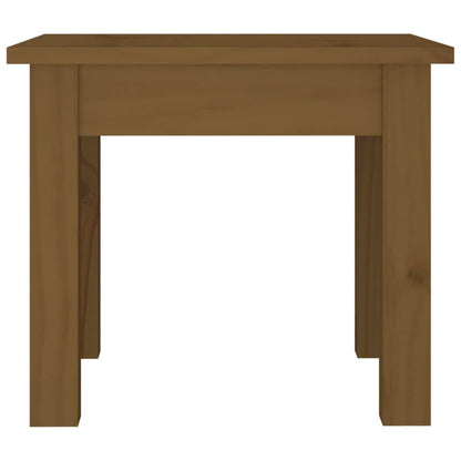 Mesa De Centro Madera Maciza De Pino Marrón Miel 35x35x30 Cm_1