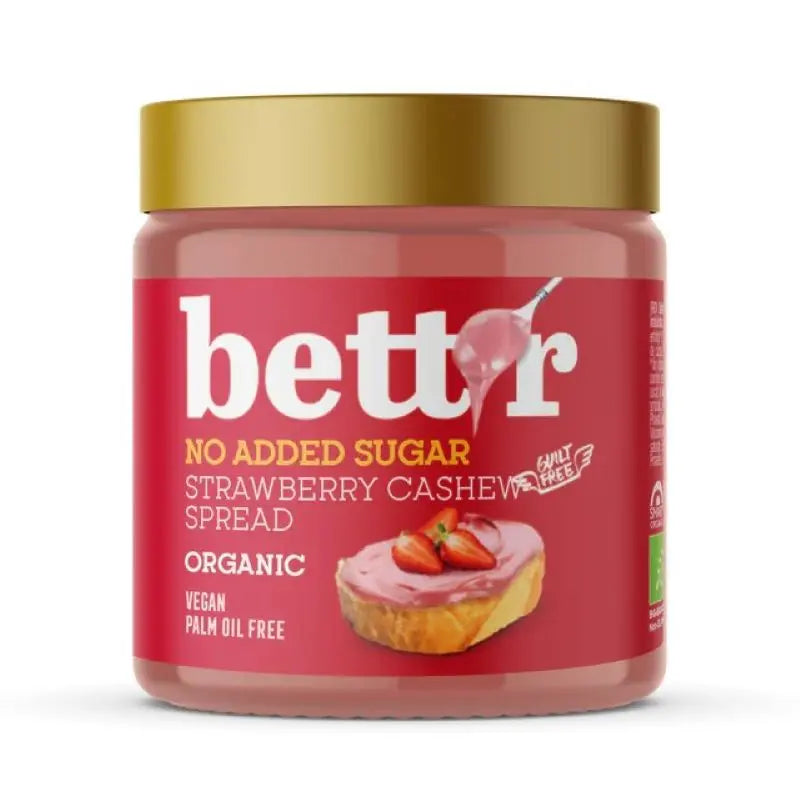 Crema De Fresa Y Anacardo Sin Azúcar Bett'r 250g Bio_0