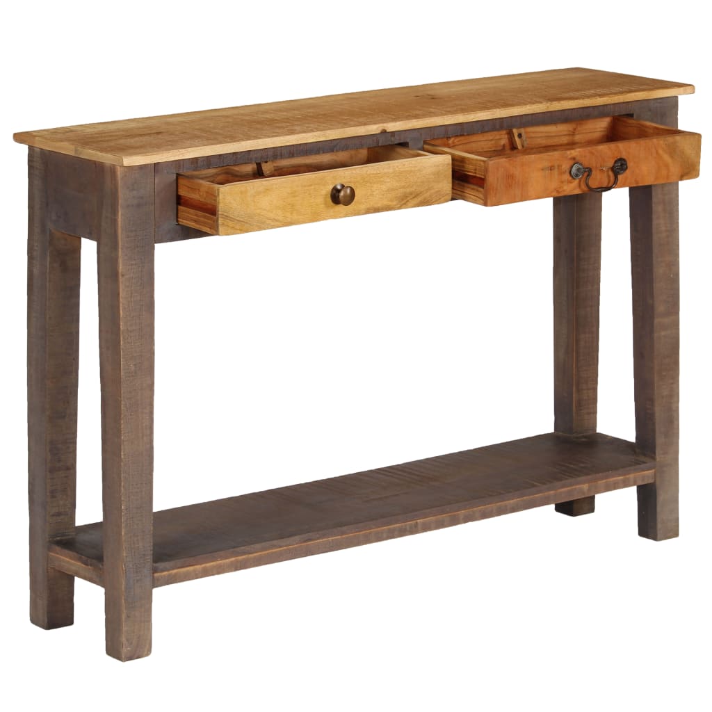Mesa Consola De Madera Maciza Vintage 118x30x80 Cm_0