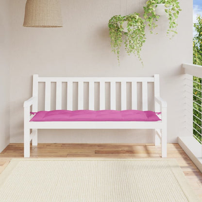 Vidaxl Cojín De Banco De Jardín Tela Oxford Rosa 150x50x7 Cm_1