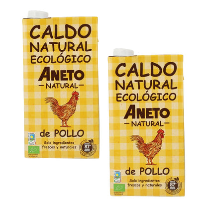 Pack 2x Caldo de Pollo Bio Aneto 1L