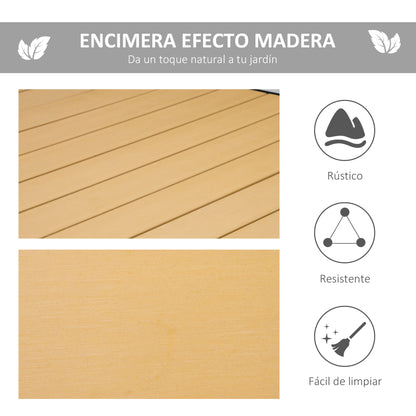 Outsunny Mesa De Jardín Mesa De Comedor De Aluminio Para 8 Personas 190x90x74 Cm_3
