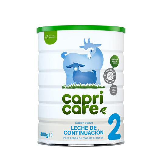 Leche de fórmula de cabra, leche continuación 2 Capricare 800 gr