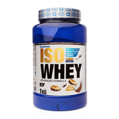 Isowhey - 1kg - Piña Colada - Proteína De Aislado De Suero Isolate - Quamtrax_0