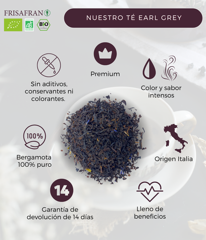 Té Negro Earl Grey Ecológico Granel | Calidad | Frisafran 100 G_3