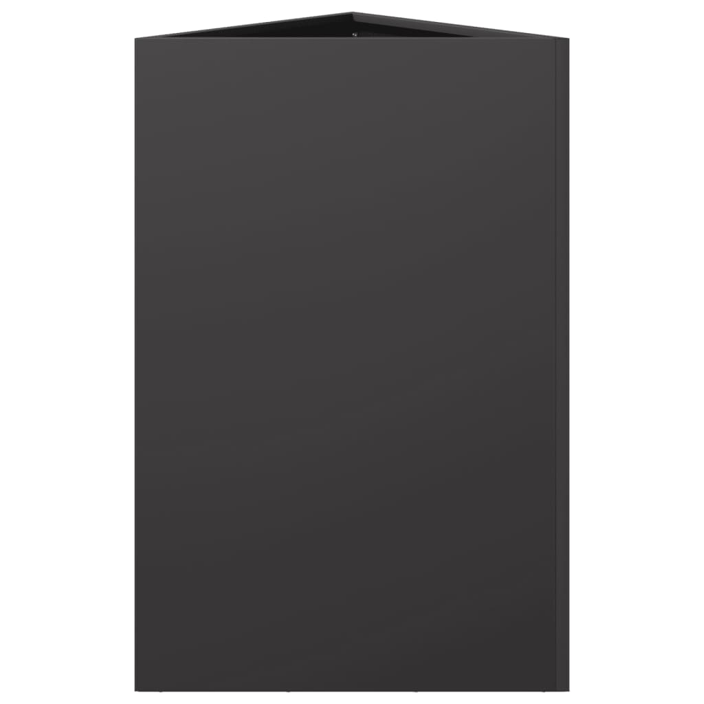Jardinera Triangular Acero Negro 50x43x75 Cm_4