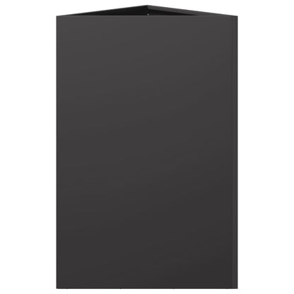 Jardinera Triangular Acero Negro 50x43x75 Cm_4