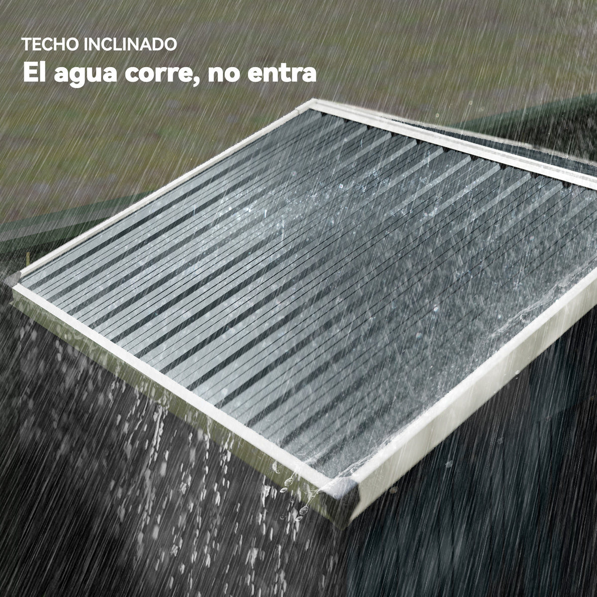 Outsunny Caseta De Jardín Exterior 1,1 M² 136x87x176 Cm Puerta Corredera Gris_5