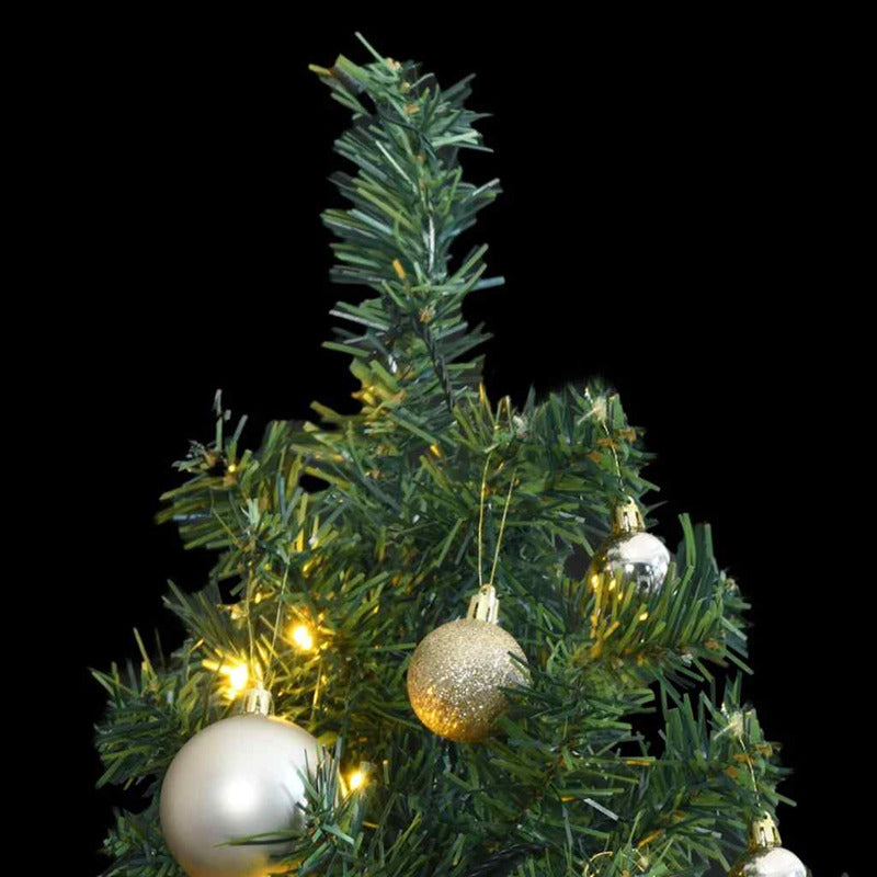 Vidaxl Árbol De Navidad Estrecho Con 300 Led Y Bolas 270 Cm_1