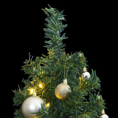 Vidaxl Árbol De Navidad Estrecho Con 300 Led Y Bolas 270 Cm_1