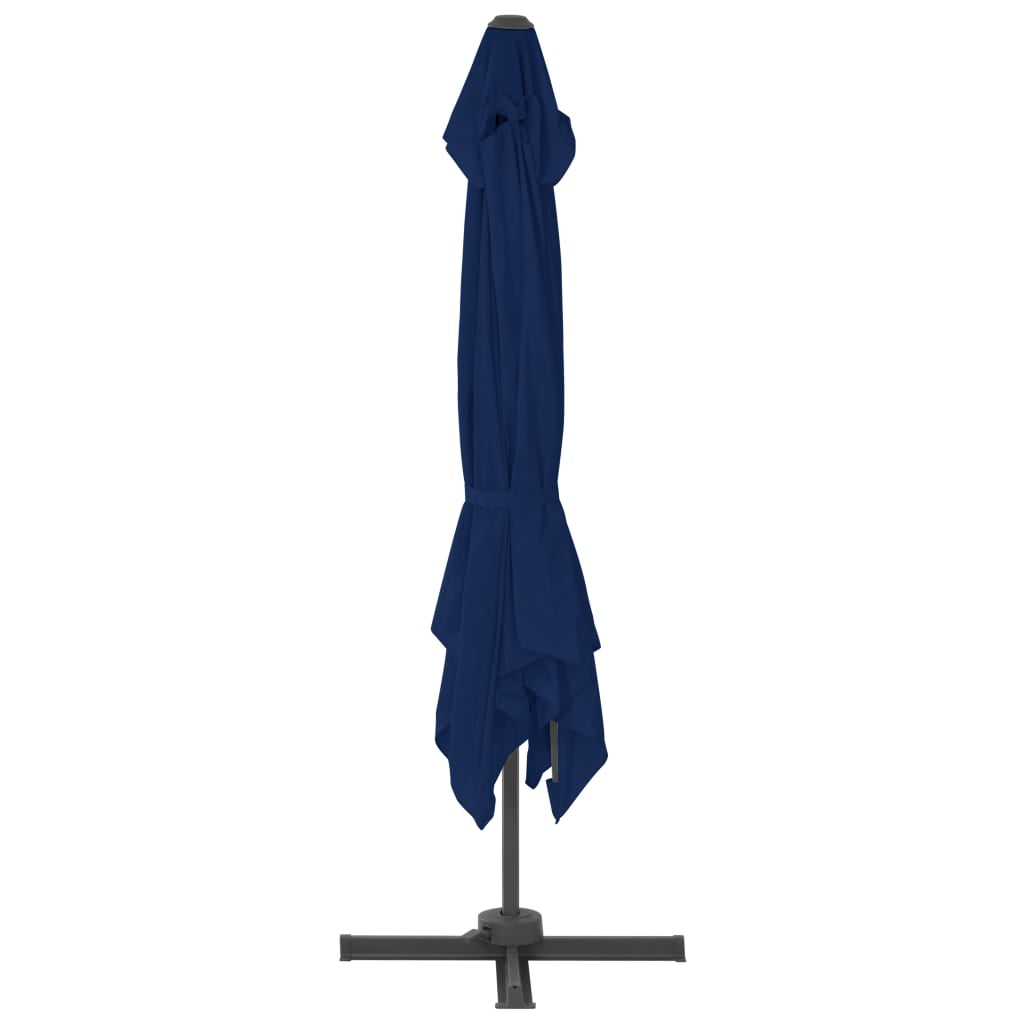 Vidaxl Sombrilla Voladiza Con Poste De Aluminio Azul Marino 3x3 M_4