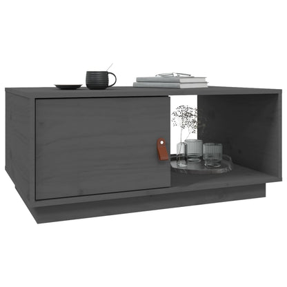 Mesa De Centro De Madera Maciza De Pino Gris 80x50x35,5 Cm_2