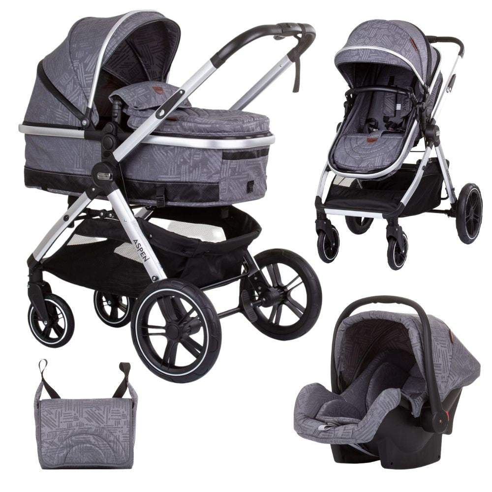 Carrito De Bebé Trío Convertible Aspen Hasta 22 Kg Graphite_0