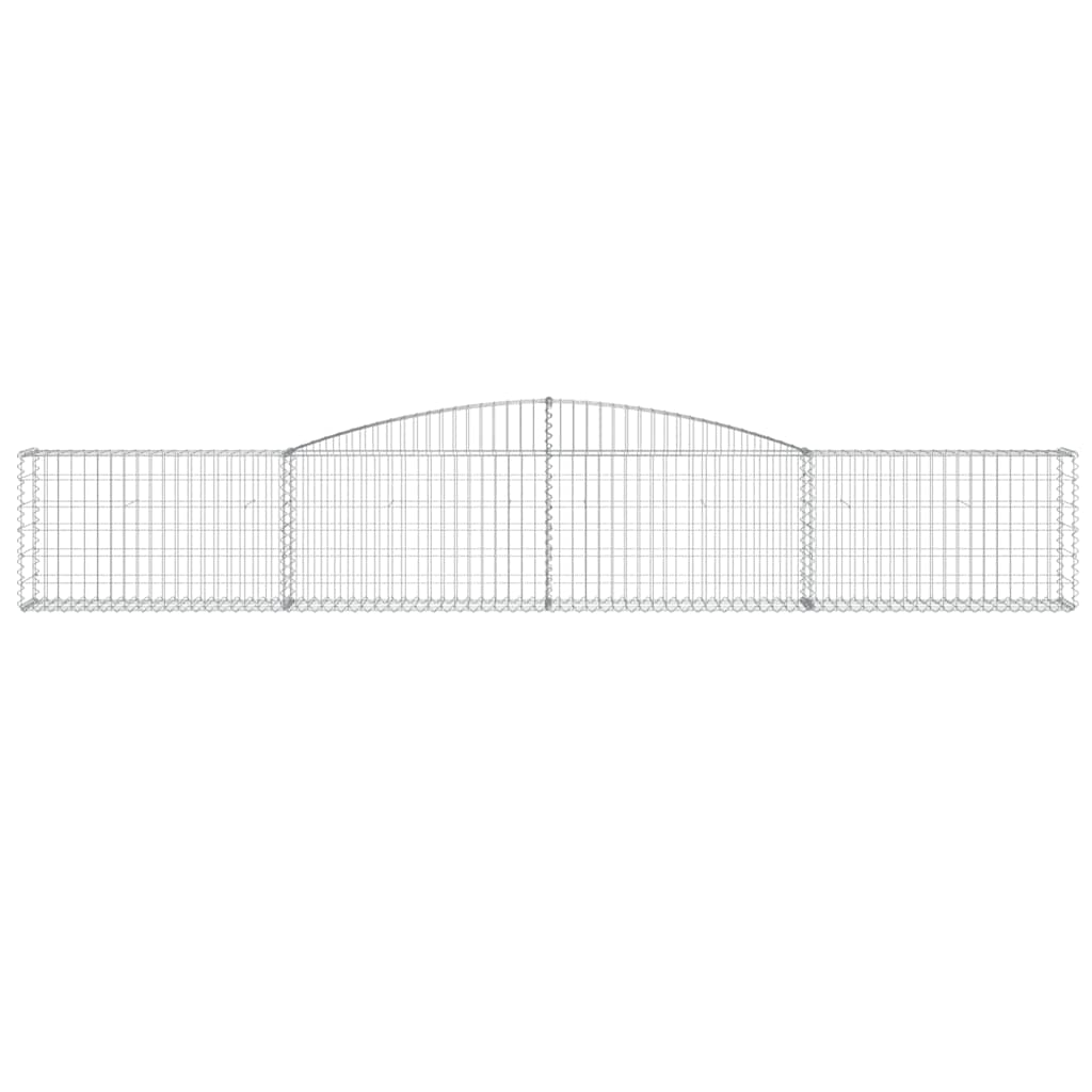 Cestas De Gaviones 4 Uds Forma De Arco Hierro 400x30x60/80 Cm_3