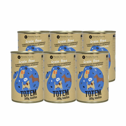 Pack 6 x Comida Húmeda Grain Free Superpremium para perro Salmón Planeta Huerto 380 g